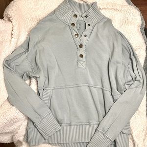 Aerie Oversized Henley Sweatshirt.